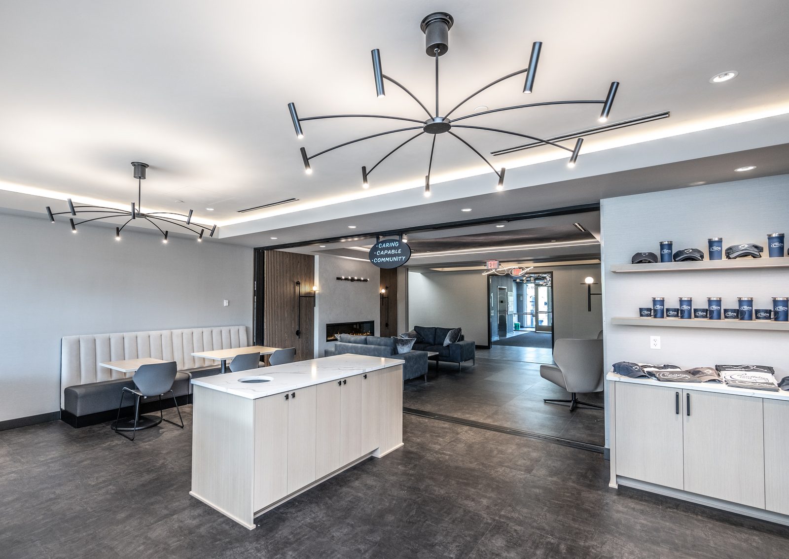 Constellation Coffee build-out in a former bank building in Apple Valley, MN