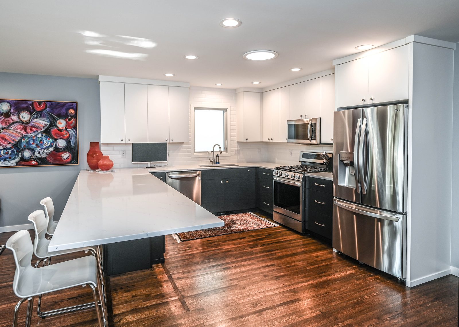 Kitchen remodel with two-tone cabinets in Bloomington, MN